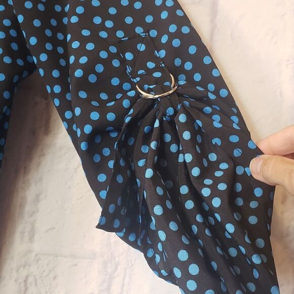 GEORGE Scoopneck Polka-dot Blouse Medium - Picture 4 of 8